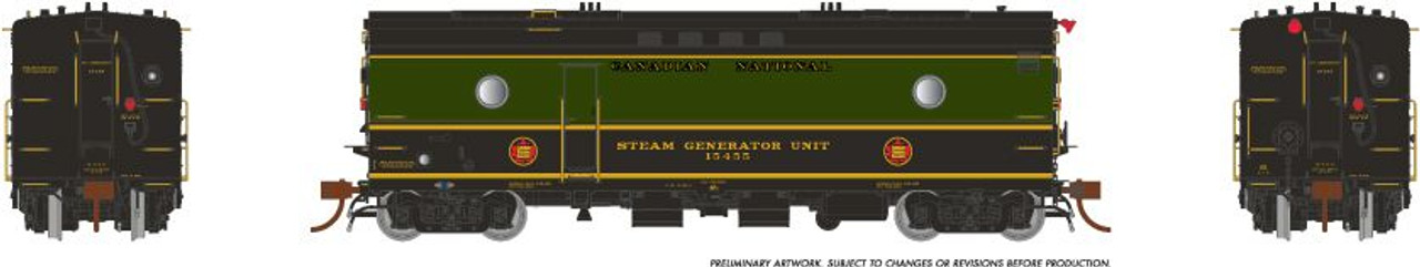 Rapido 107311 HO scale Steam Heater Car - Canadian National #15458 1954 Scheme