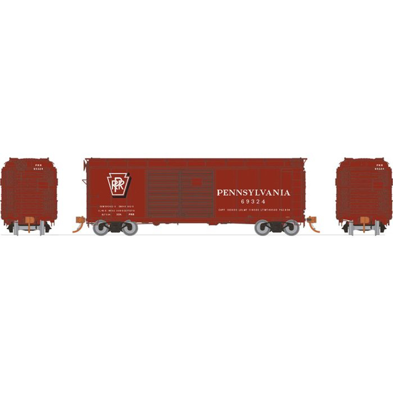 Rapido 123009 HO Scale PRR X31A Double-Door Boxcar - Shadow Keystone - Early 6-Pack