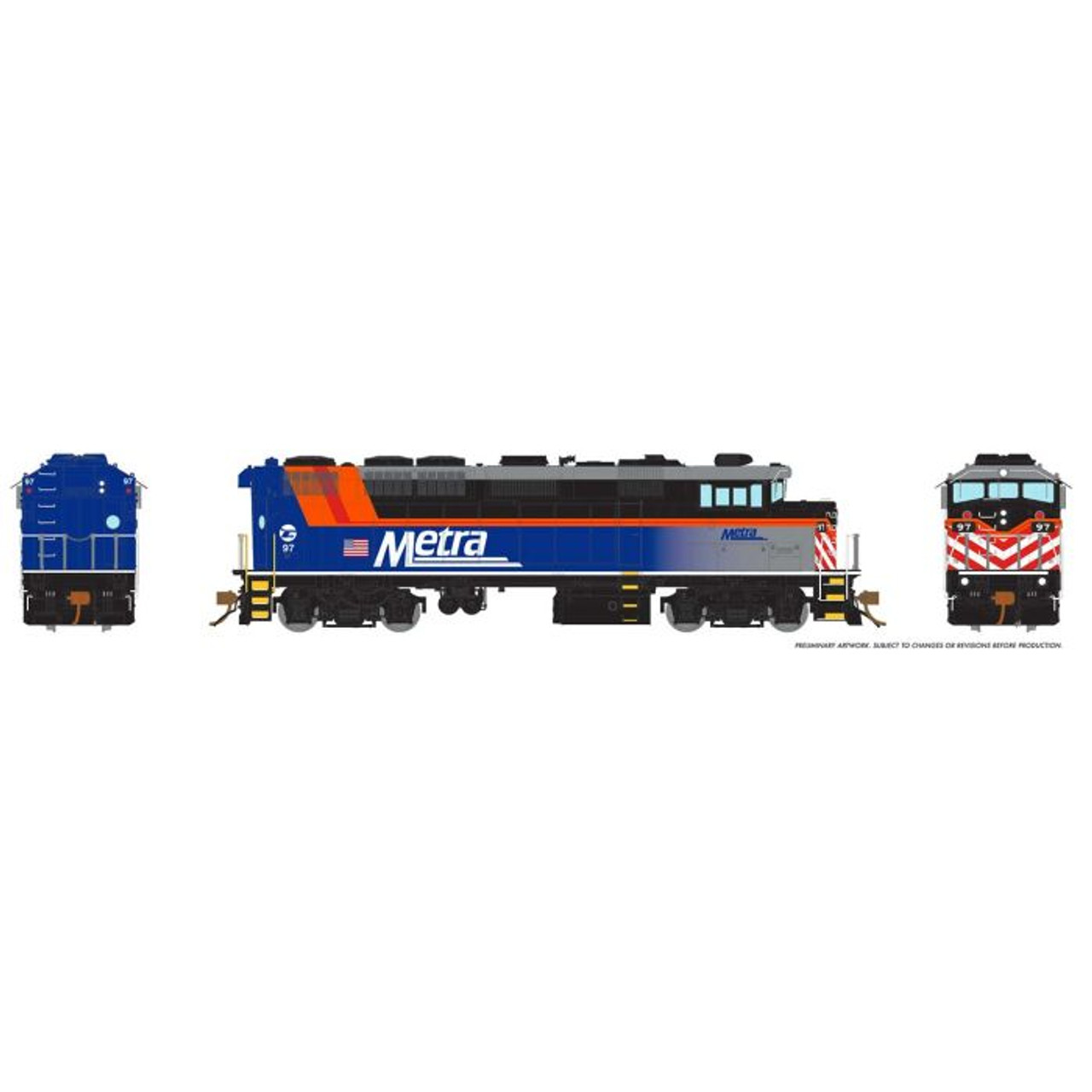 Rapido 019510 HO F59PH DC/DCC/Sound - Metra #97