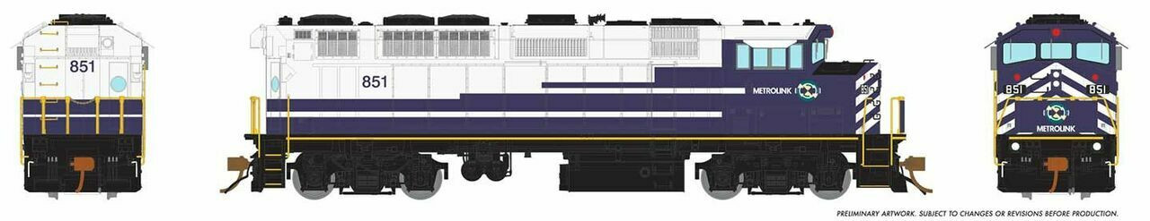 Rapido 019515 HO F59PH DC/DCC/Sound - Metrolink Delivery #873