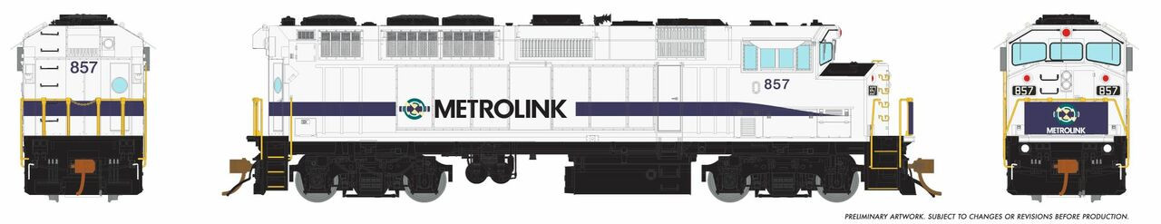 Rapido 019517 HO F59PH DC/DCC/Sound - Metrolink Teal Stripe #859