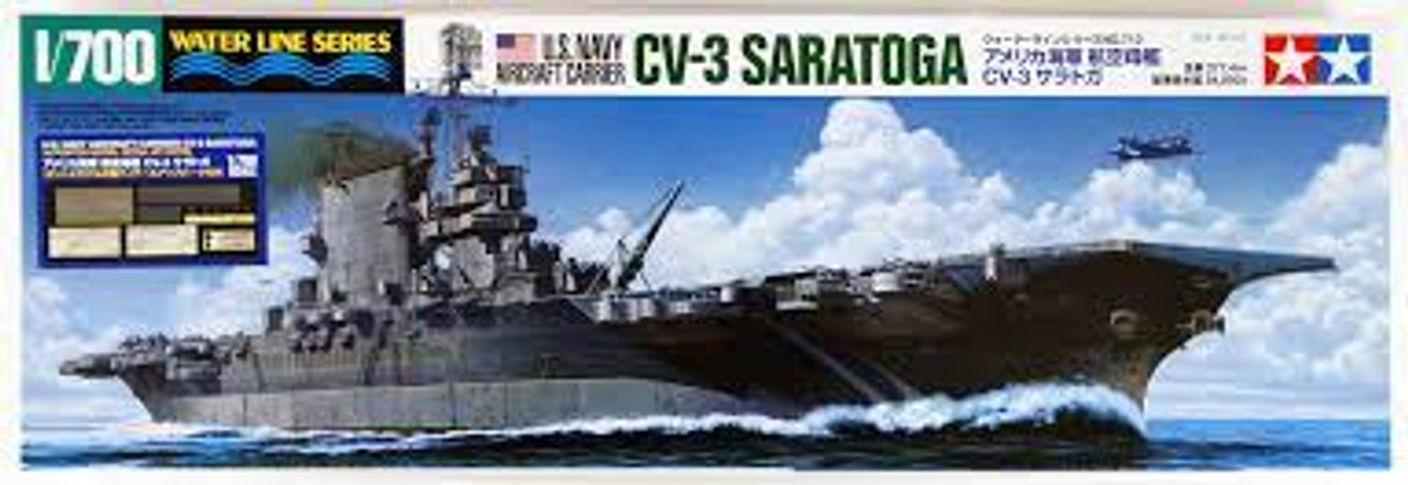 Tamiya 31713 1/700 U.S.N. Aircraft Carrier CV-3 Saratoga Plastic Model Kit