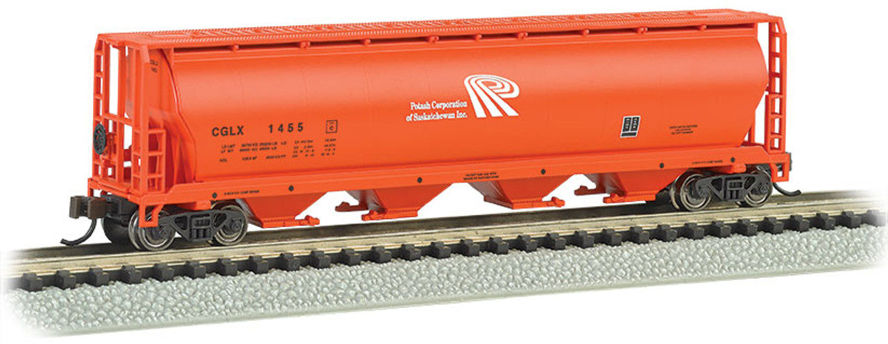 Bachmann 19156 N 4 Bay Cylindrical Grain Hopper - Potash