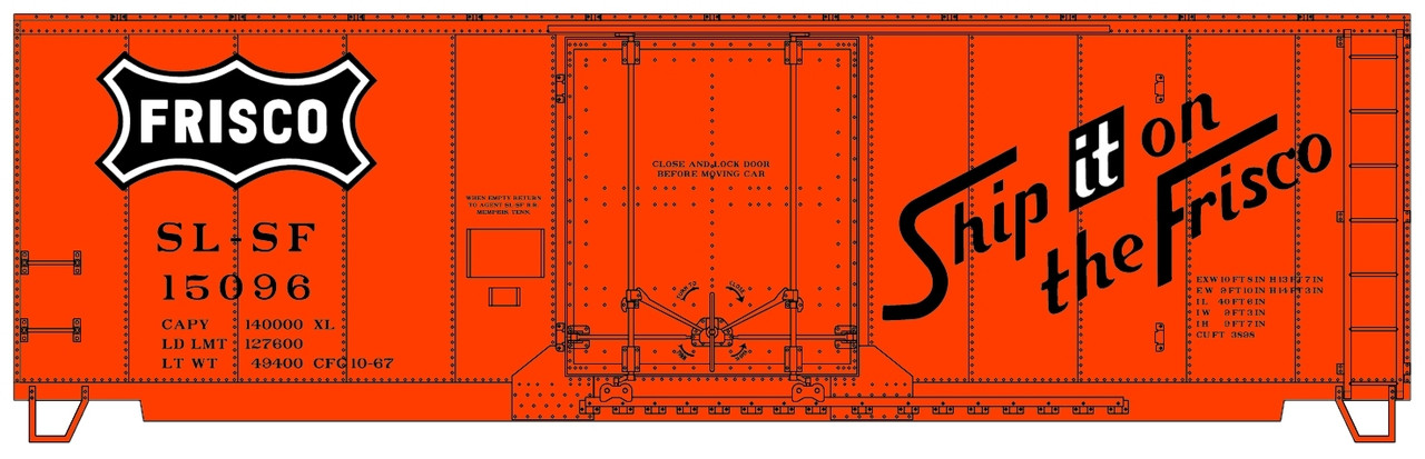 Accurail 3139 Ho 40' Plug Door Boxcar - SL-SF Frisco