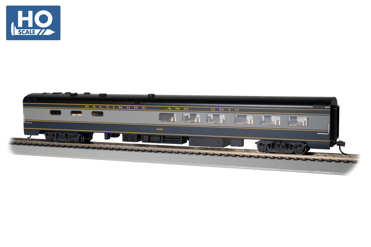 Bachmann 14801 Ho 85' Smooth Side Dining Car - Baltimore & Ohio #1035