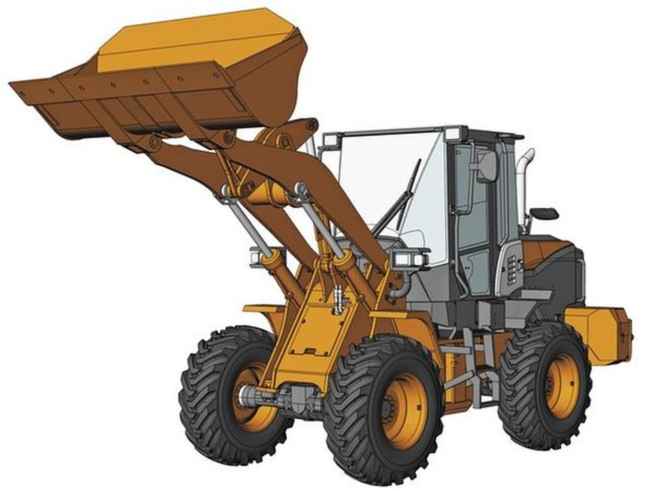 Hasegawa 66004 1/35 Hitachi ZW100-6 Wheel Loader Construction Machinery Model Kit