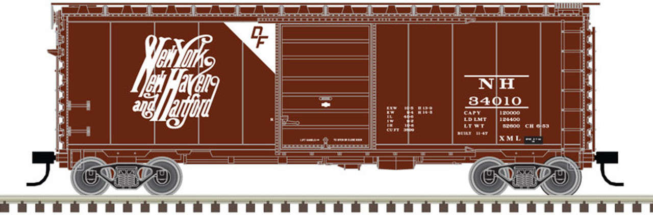 Atlas 50 005 767 N 40' PS-1 Box Car - New Haven Script DF #34019