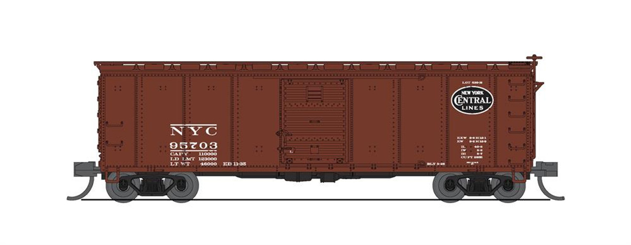 Broadway Limited 7270 N NYC 40' Steel Boxcar - Variety Set A, 1930's 4-pack, (NYC, MC, P&E, B&A)