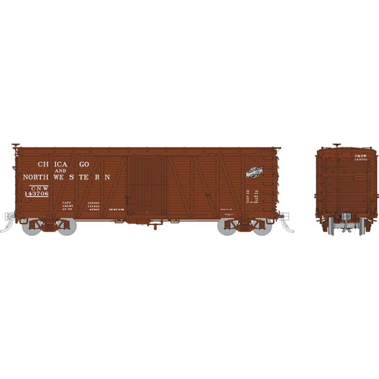 Rapido 142005 HO USRA Single-Sheathed Boxcar - C&NW - 6-Pack