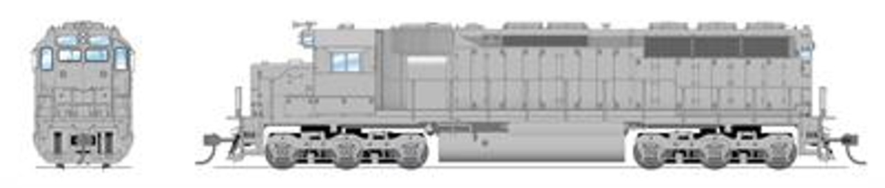 Broadway Limited 4297 Ho EMD SD45 Paragon4 Sound/DC/DCC Unpainted