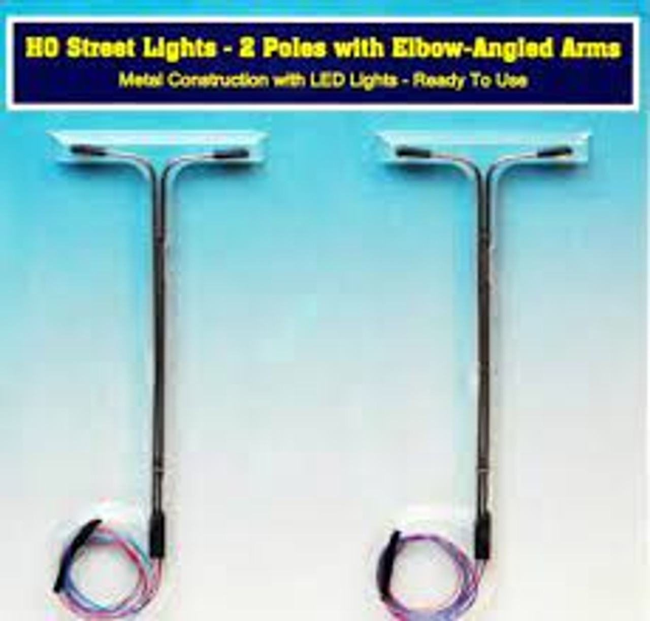 Rock Island 012100 Ho Double Poles 2 Elbow Arms Street Lights