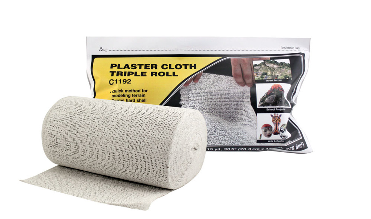 Woodland Scenics C1192 Plaster Cloth Triple Roll Packaging