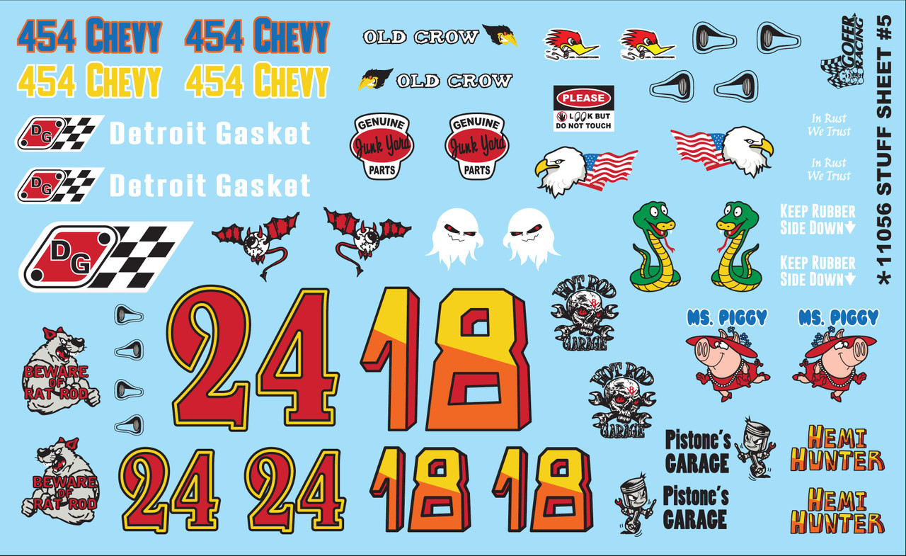 Gofer Racing Decals 11056 1/24 Stuff Sheet #5