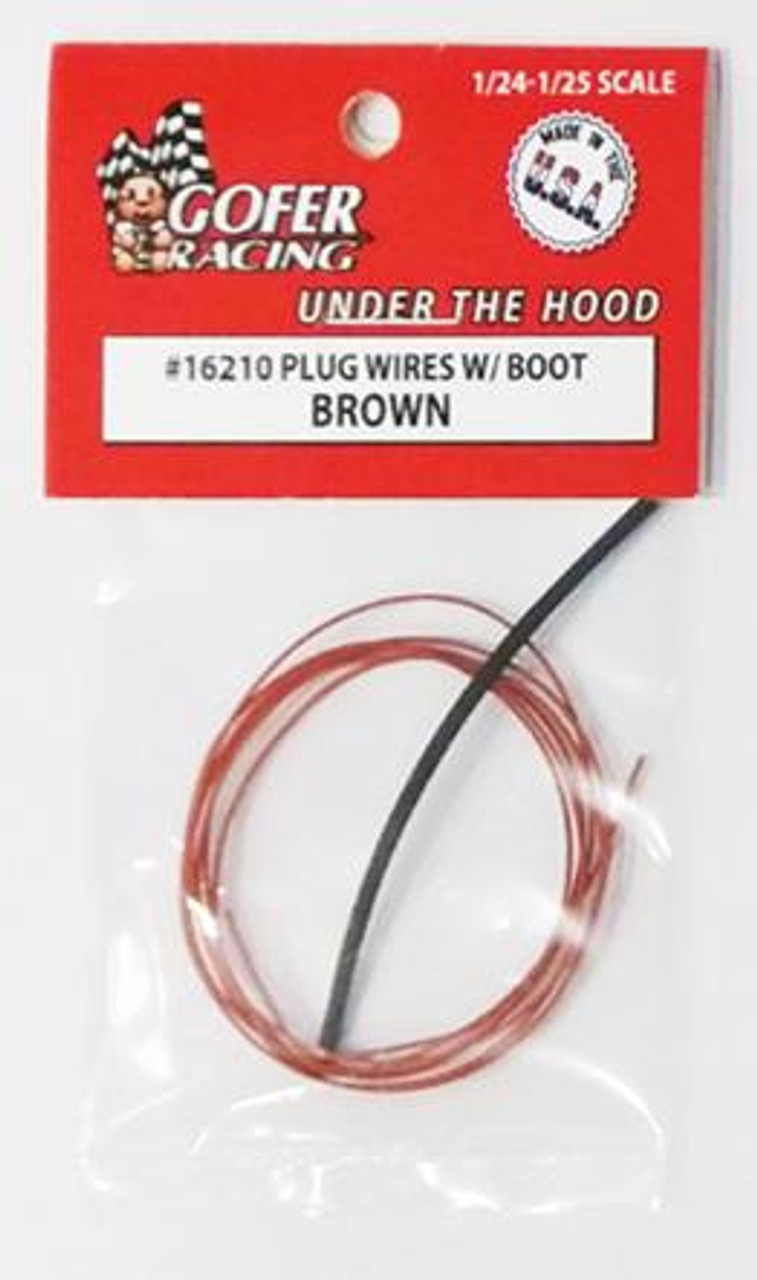 Gofer Racing 16210 Plug Wires w/Boot- Brown