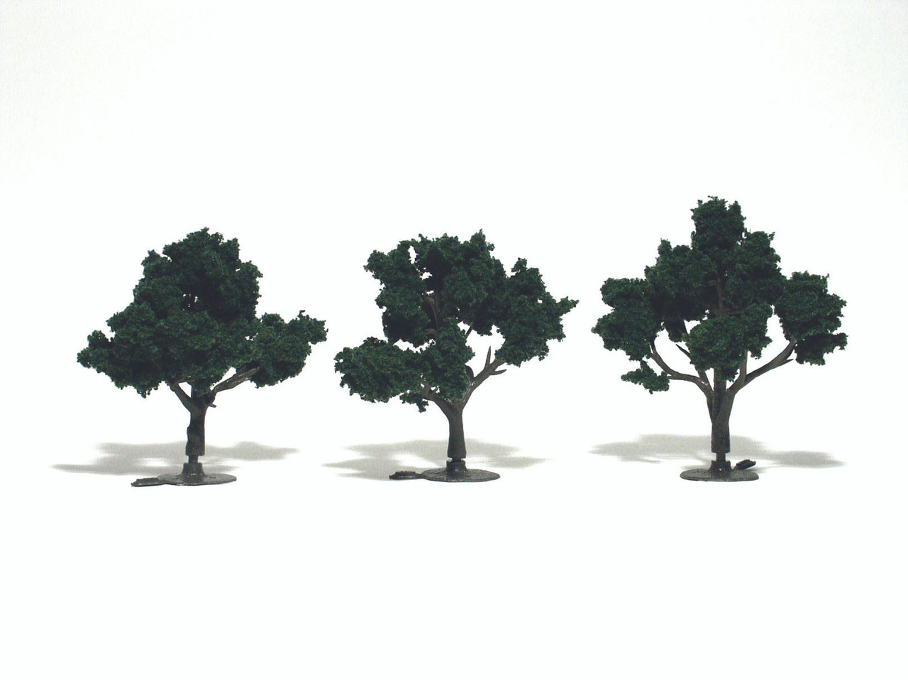 Woodland Scenics TR1508 Ready Made Realistic Trees - Dark Green - 3/pkg