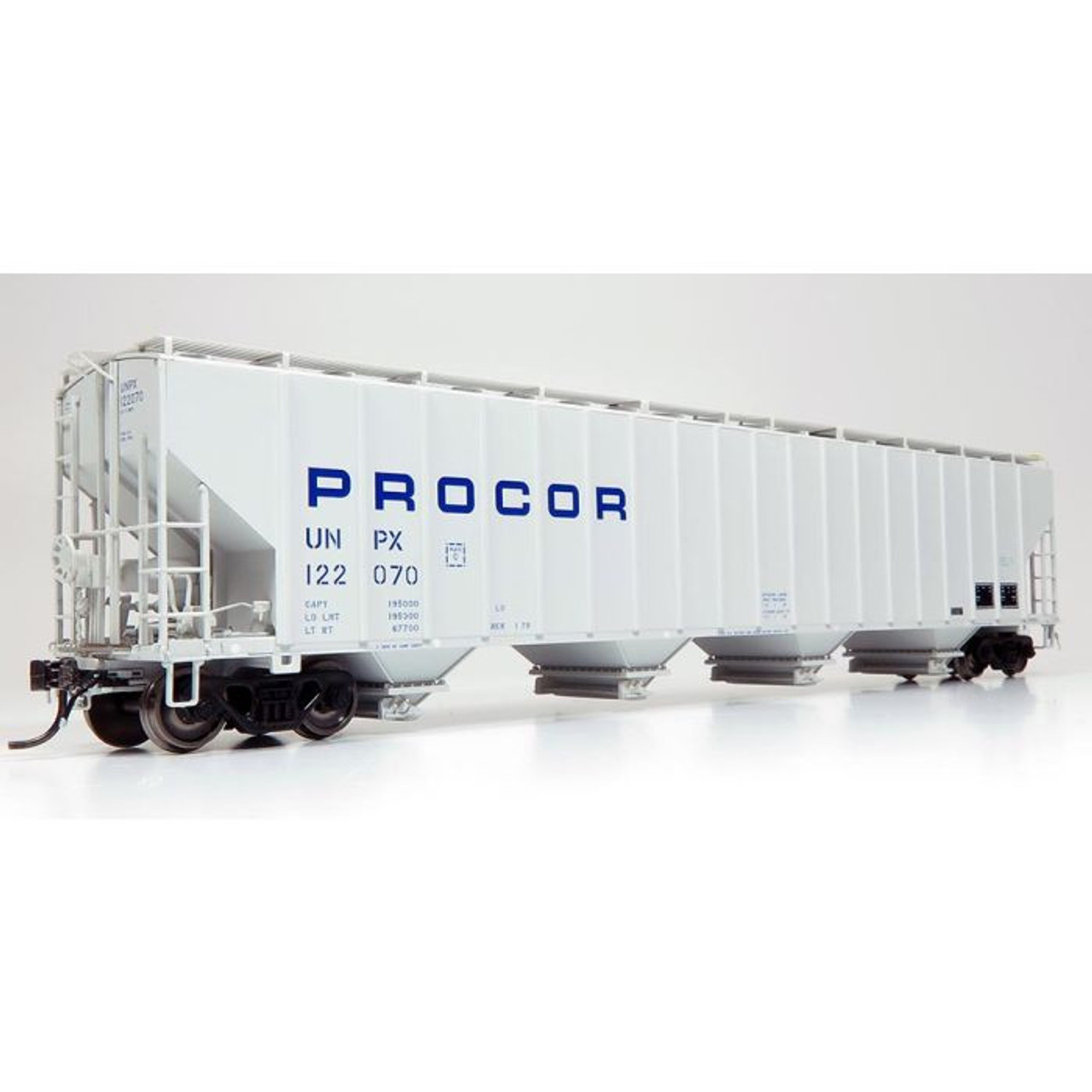 Rapido 157001A HO Procor 5820 Covered Hopper - UNPX - Procor Blue Stencil Single Car