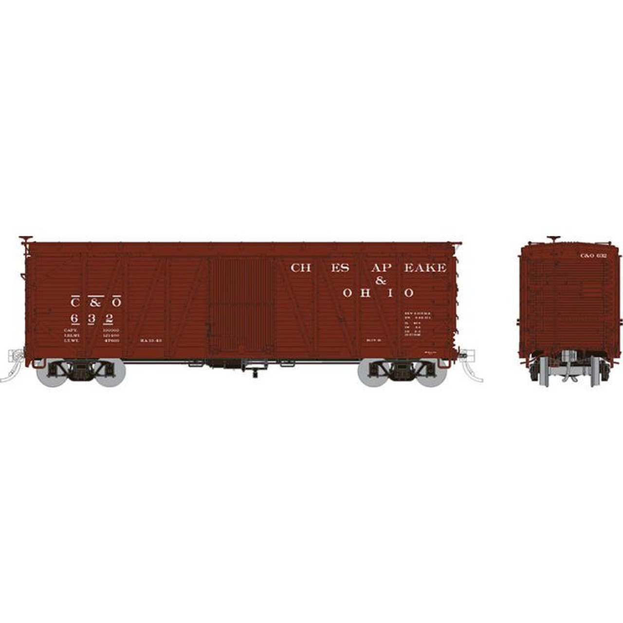 Rapido 142004A HO USRA Single-Sheathed Boxcar - C&O - Single Car