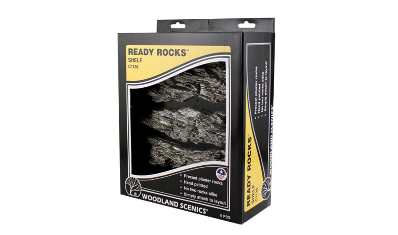Woodland Scenics C1136 Shelf Ready Rocks package