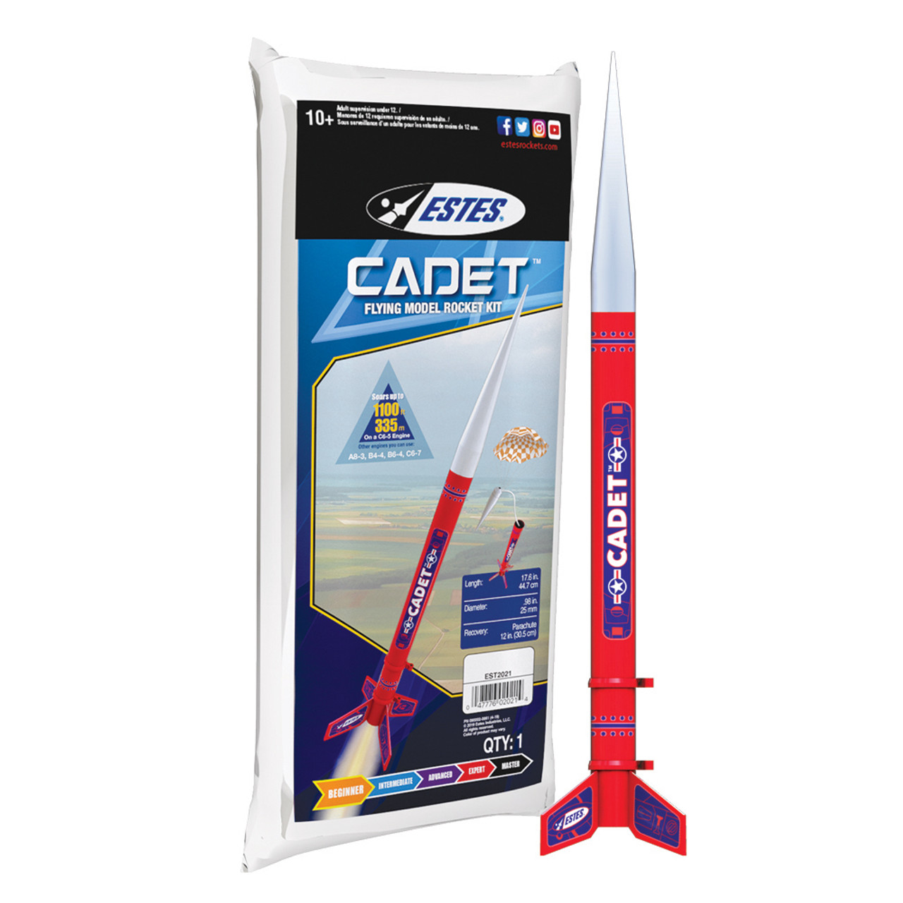 Estes 2021 Cadet Flying Model Rocket Kit