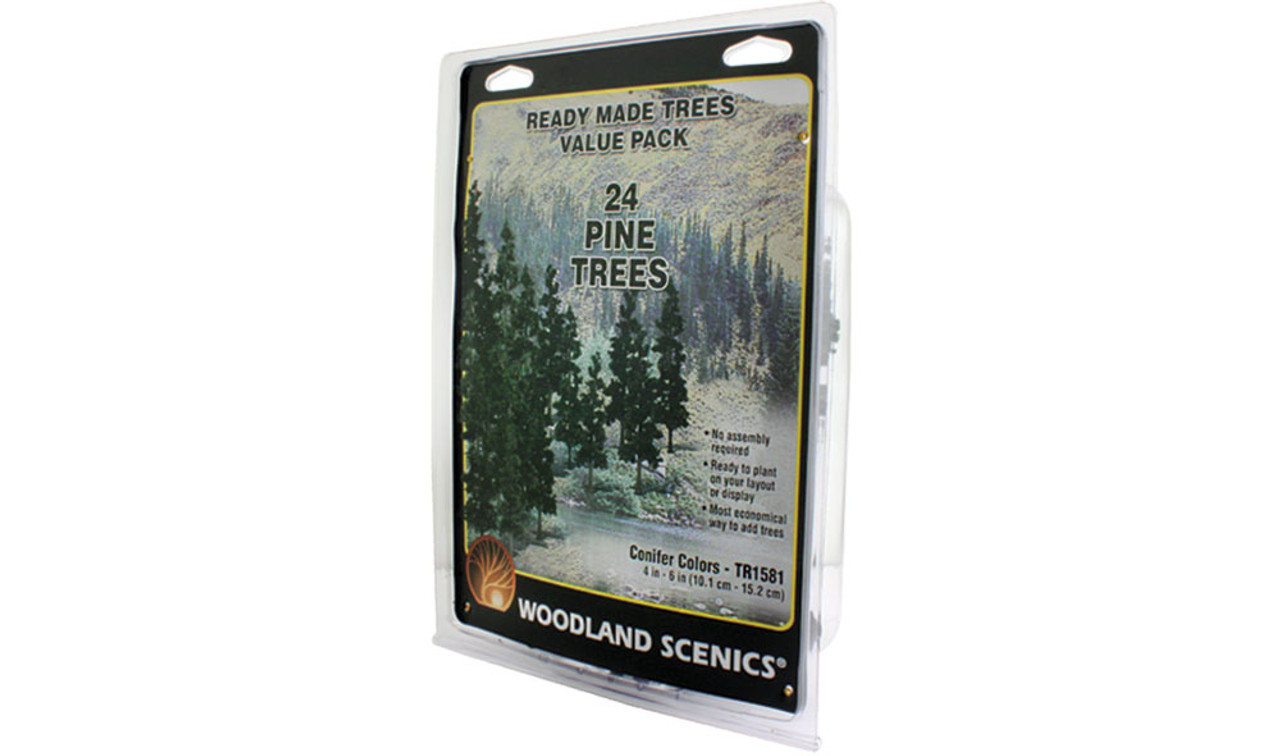 Woodland Scenics TR1581 Ready Made Trees Value Pack - Conifer Colors package