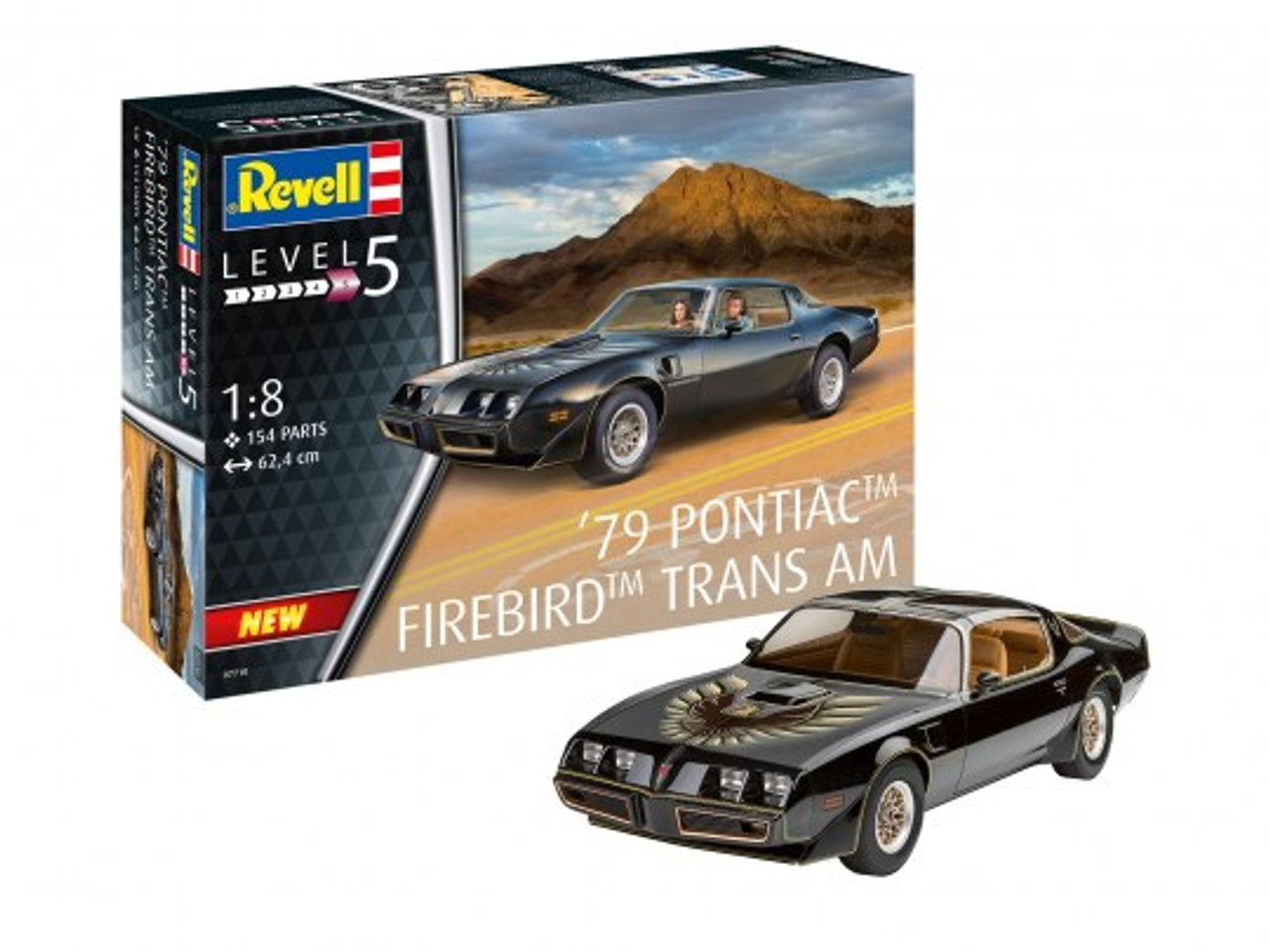 Revell 07710 1/8 Pontiac Firebird Trans Am Plastic Model Kit Box