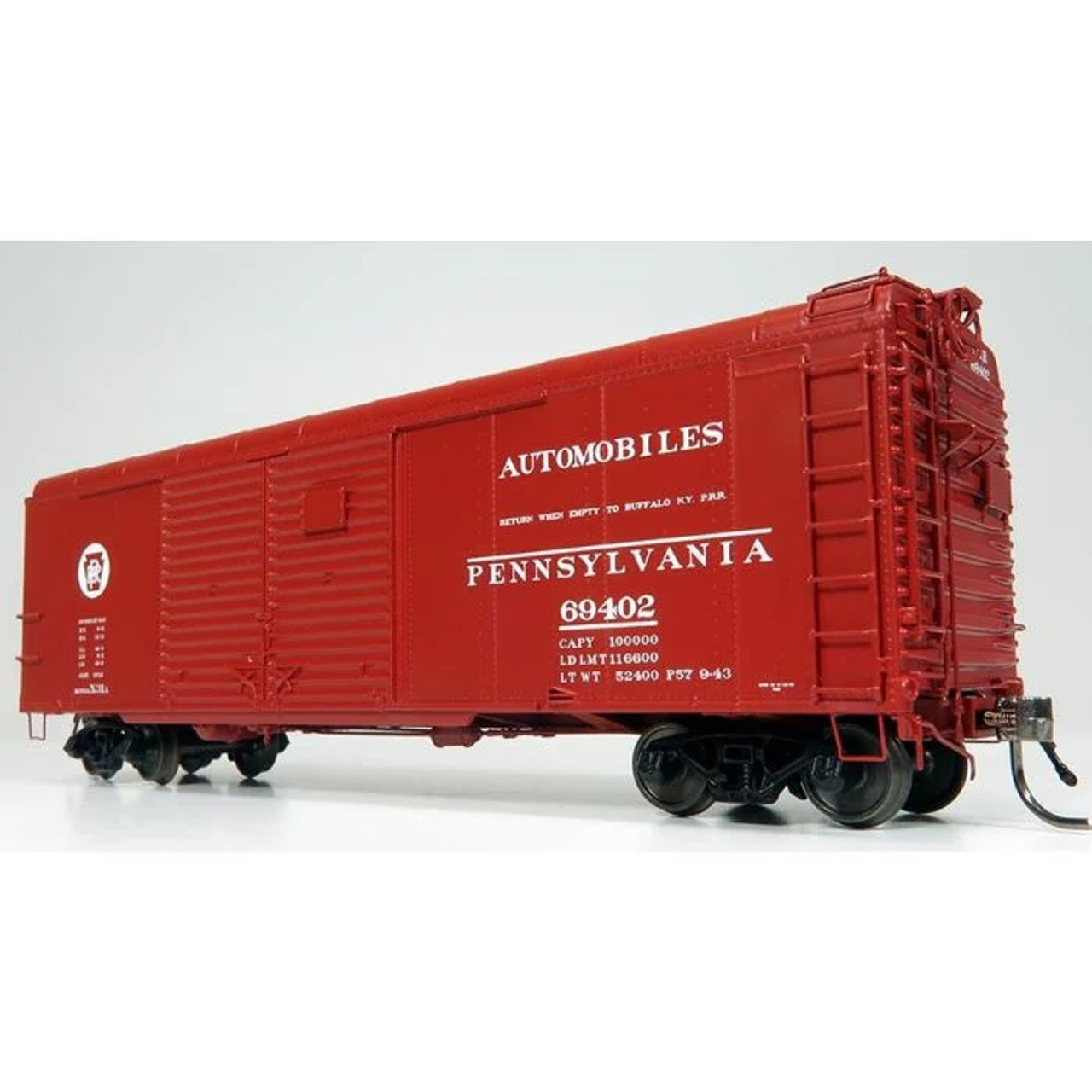 Rapido 123007 HO Scale PRR X31A Double-Door Boxcar - Circle Keystone - Automobile - 6-Pack