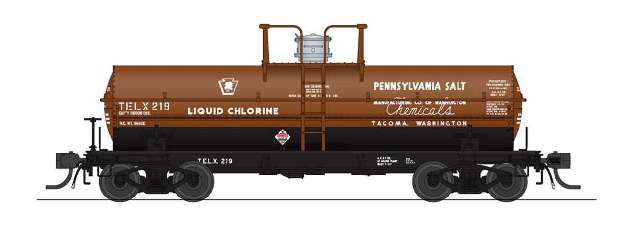 Broadway Limited 7665 Ho 6000 Gallon Tank Early 1950's Variety 2-Pack C - Penn Salt, Solvay Process A