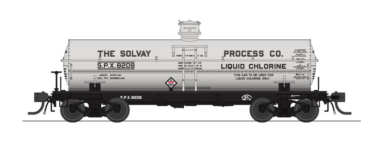 Broadway Limited 7665 Ho 6000 Gallon Tank Early 1950's Variety 2-Pack C - Penn Salt, Solvay Process B