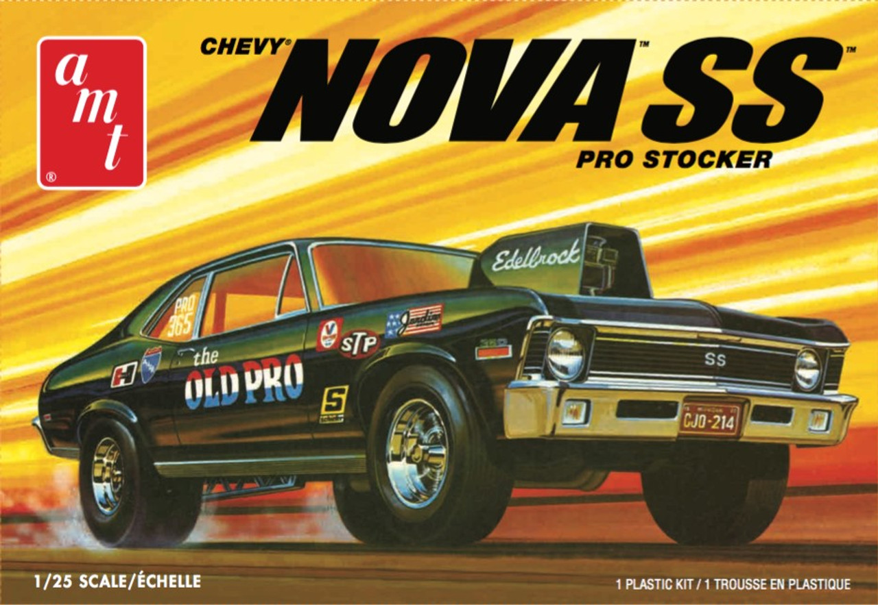 AMT 1142 1/25 1972 Chevy Nova SS "Old Pro" Model Kit