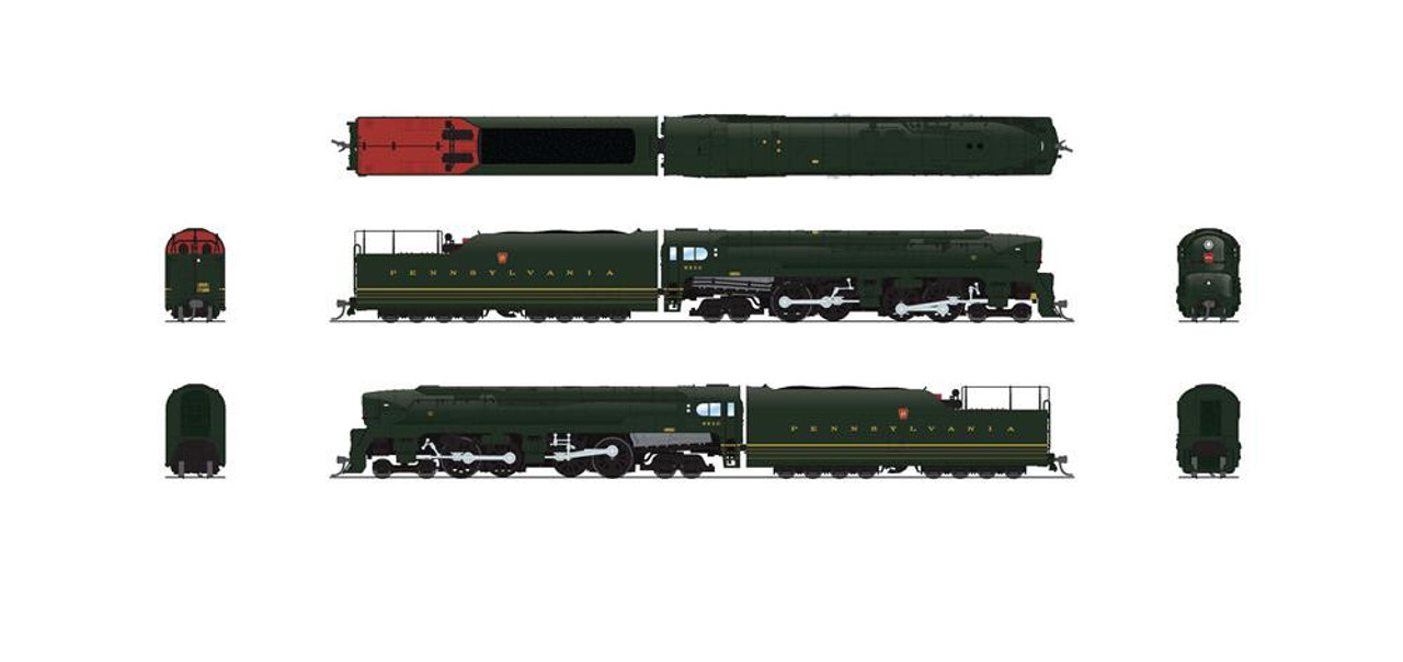 Broadway Limited N 8022 PRR T1 Duplex #5525 Paragon4 Sound/DC/DCC Detail