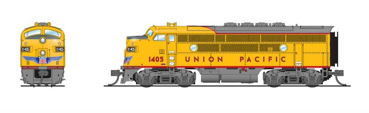 Broadway Limited N 7727 EMD F3 AB - Union Pacific #1405/1404C A-unit Paragon4 Sound/DC/DCC w/Unpowered B
