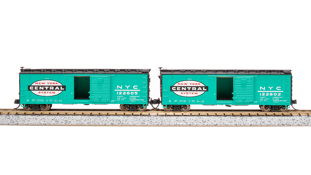 Broadway Limited 7281 N NYC 40' Steel Boxcar - New York Central 2-Pack