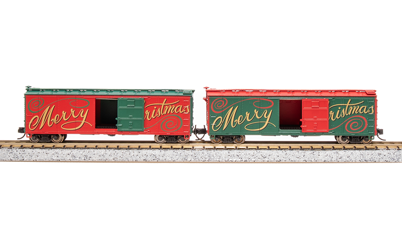 Broadway Limited 7285 N NYC 40' Steel Boxcar - Christmas Edition 2-Pack