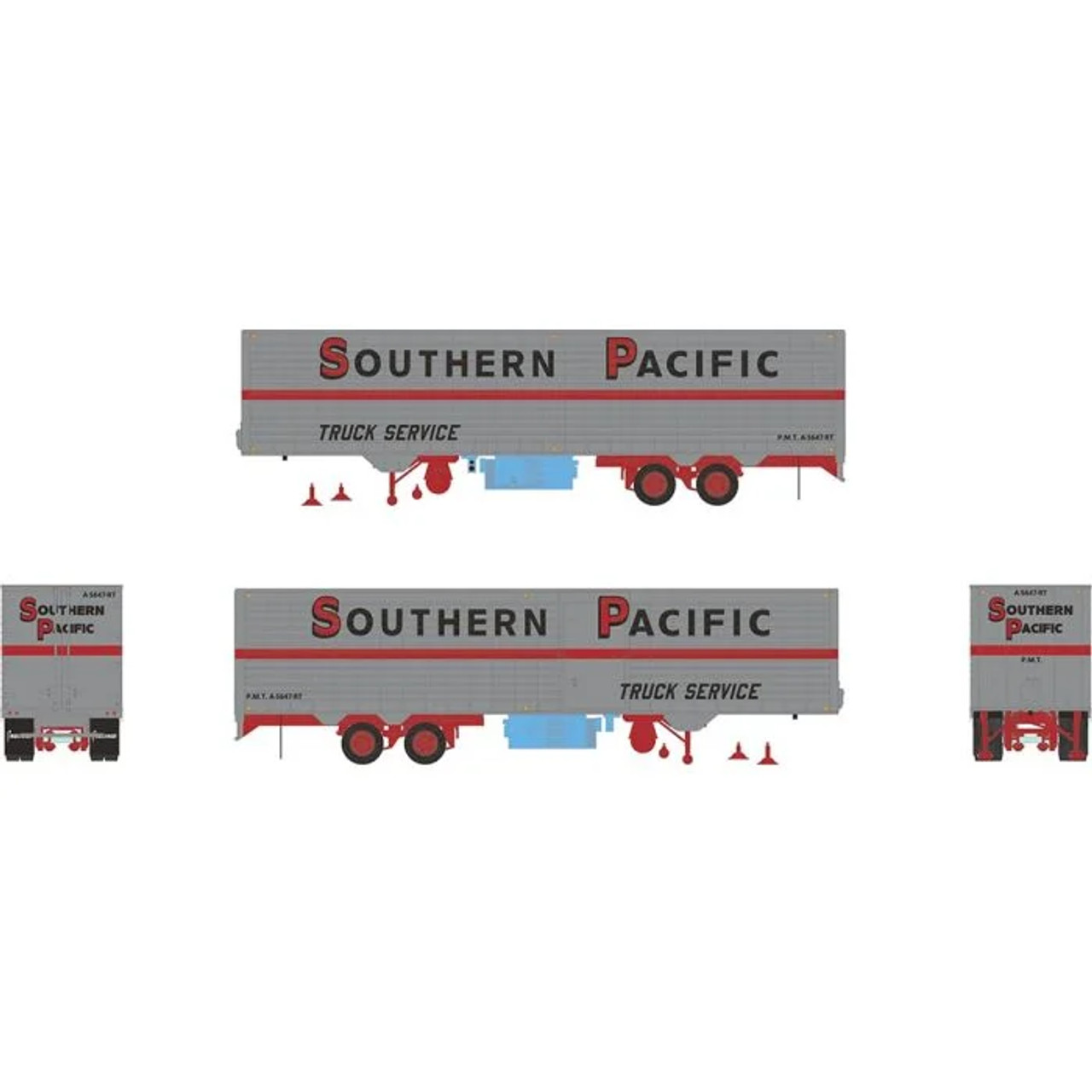 Rapido Trains  403052 HO 40' Fruehauf Fluted Side Volume Van - Southern Pacific #A-5647-RT