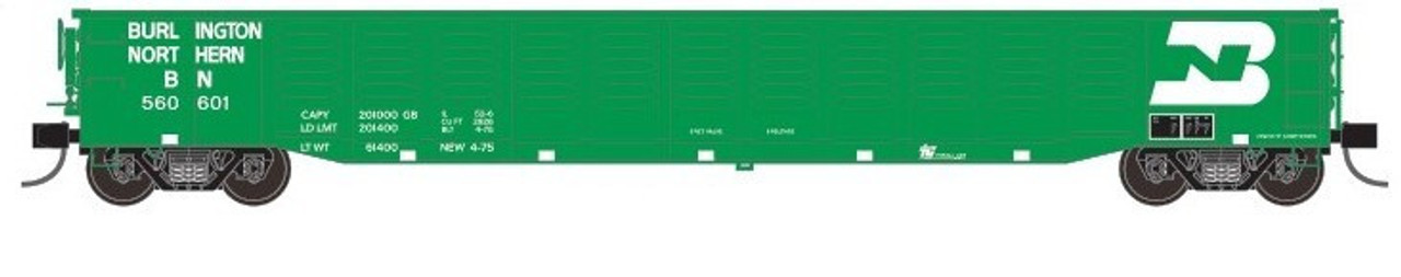 Trainworx 25211-20 N 52'6″ Corrugated Gondola - Burlington Northern #560533