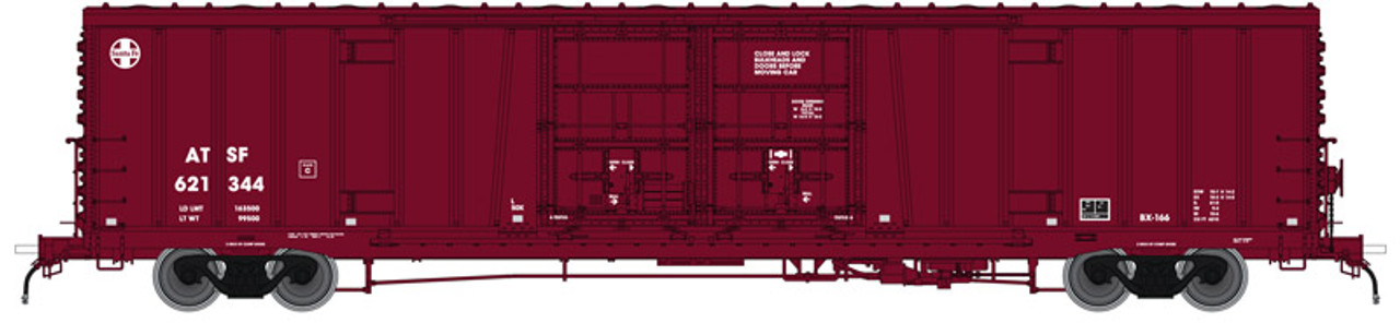 Atlas 20 004 928 Ho BX-166 Box Car - Santa Fe Berwind "J" Repaint #621344