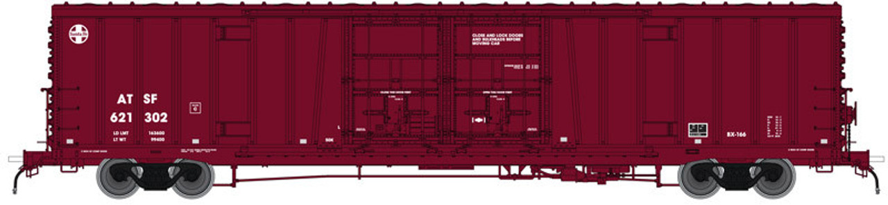 Atlas 20 004 952 Ho BX-166 Box Car - Santa Fe Berwind "C" Repaint #621410