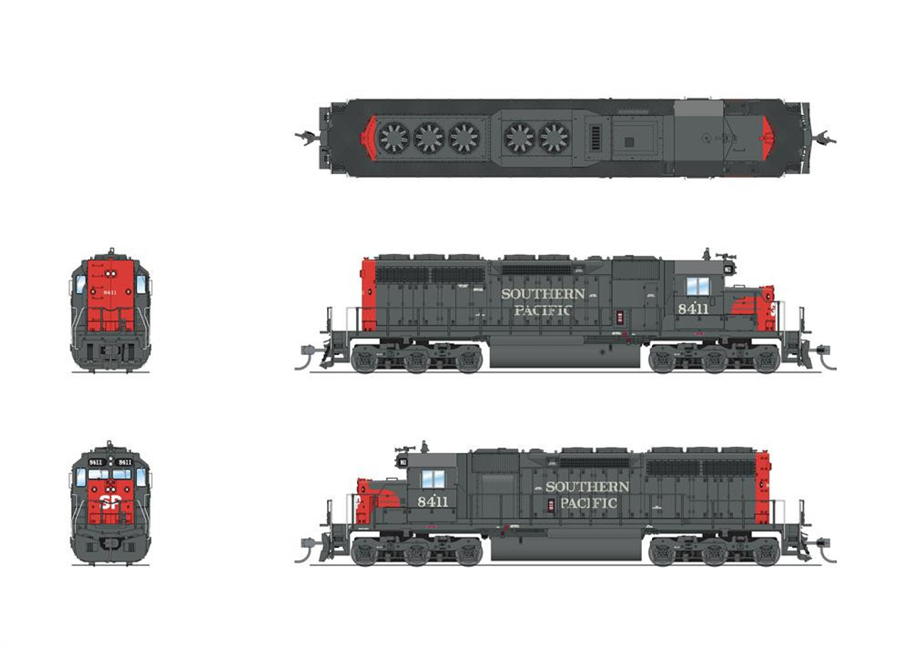 Broadway Limited 9047 Ho EMD SD40 - Southern Pacific #8436 DCC-Ready Detail