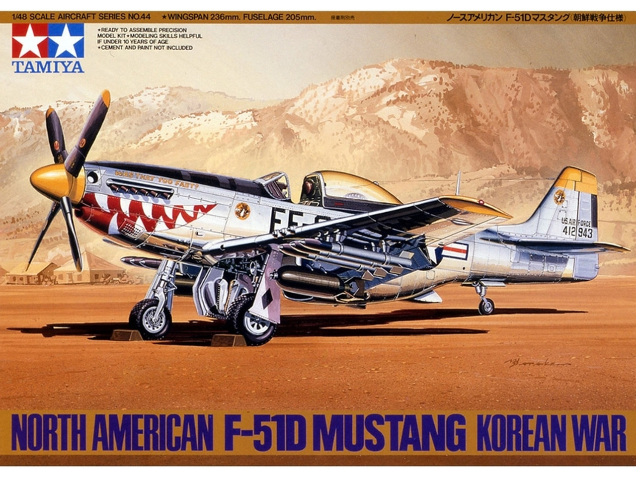 Tamiya 61044 1/48 F-51D Mustang Korean War Model Kit