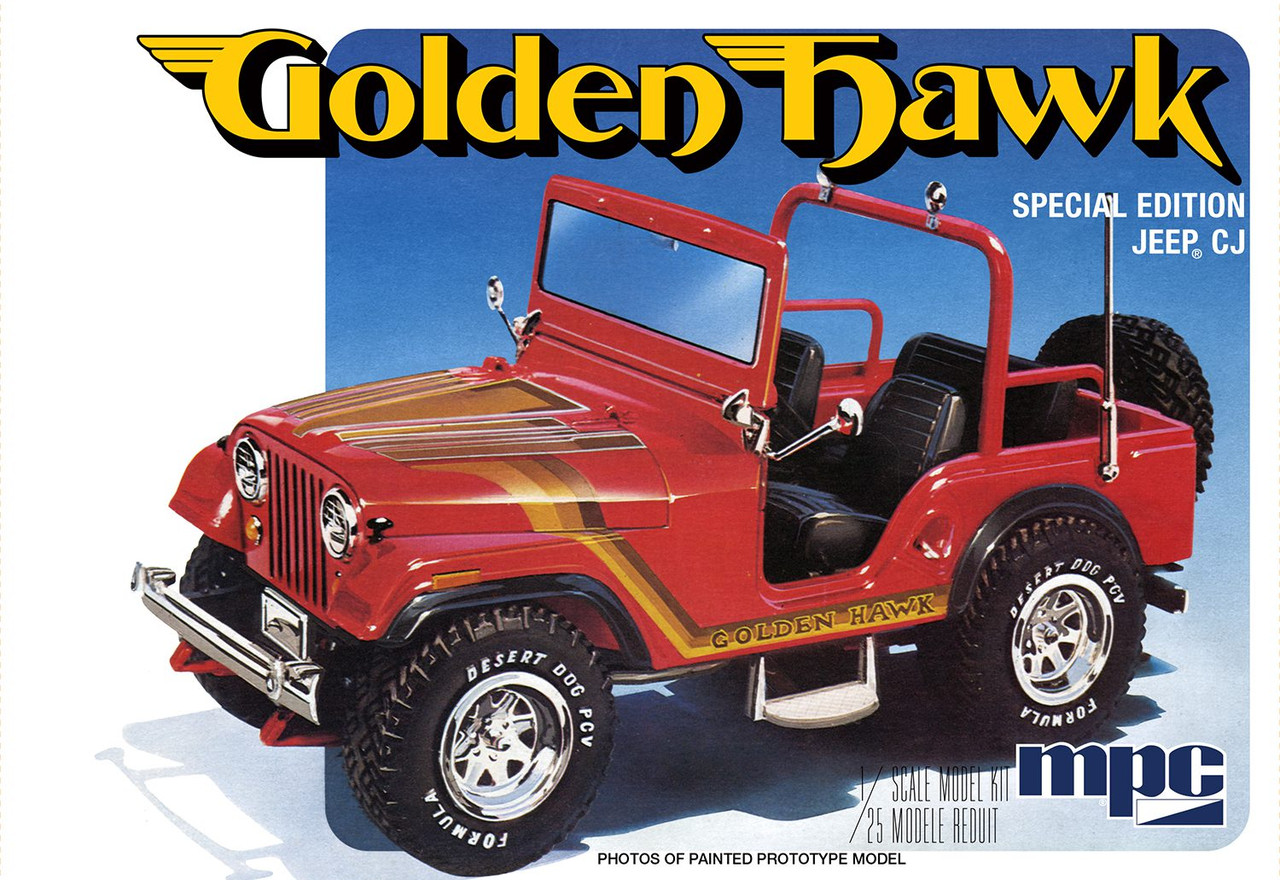 MPC 986 1/25 1981 Jeep CJ5 Golden Hawk Model Kit