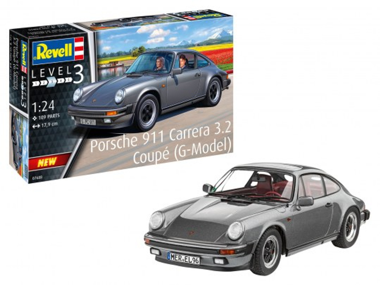 Revell 07688 1/24 Porsche 911G Carrera G Model Coupe Plastic Model Kit