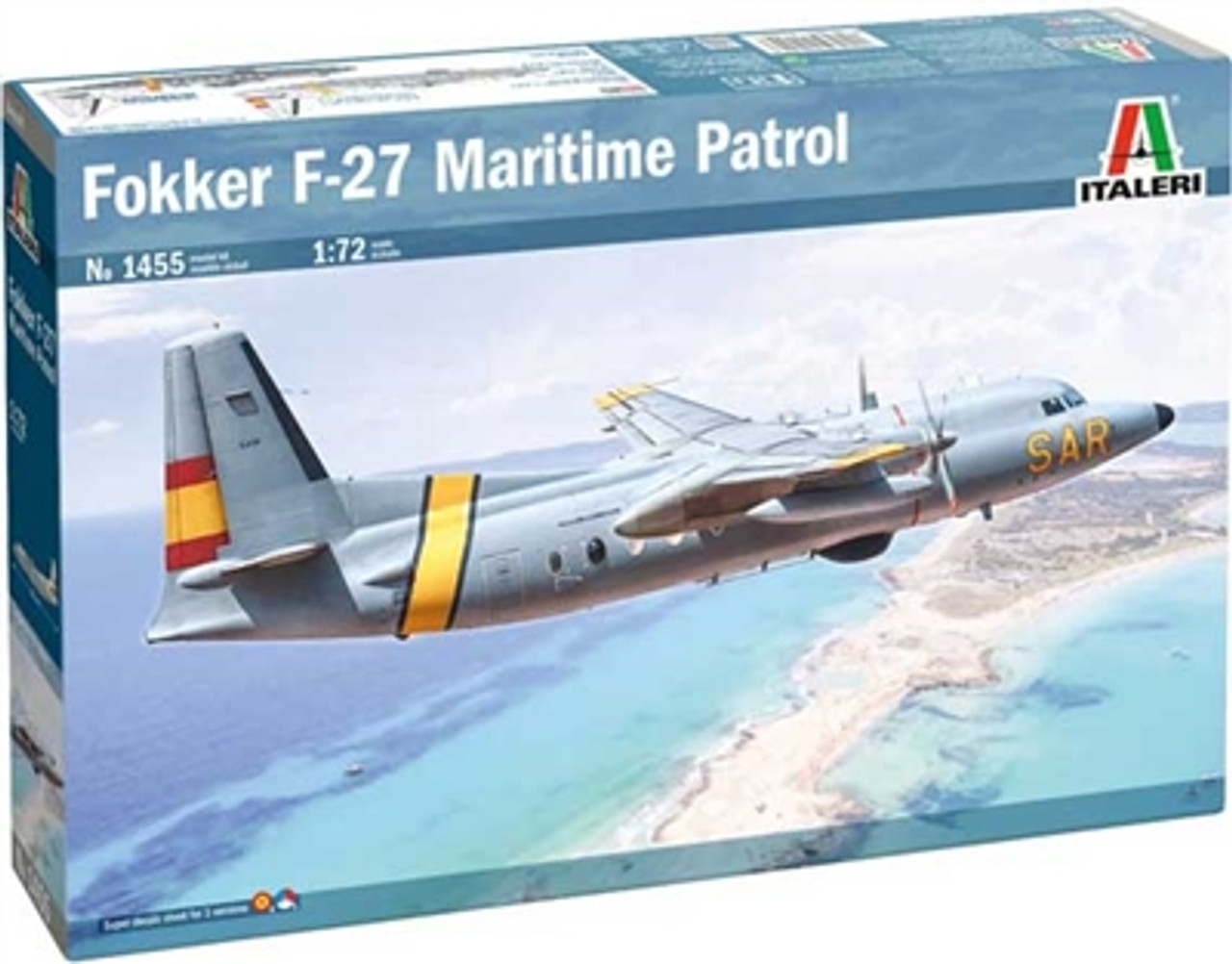 Italeri 1455 1/72 Fokker F-27 Maritime Patrol Aircraft Plastic Model Kit