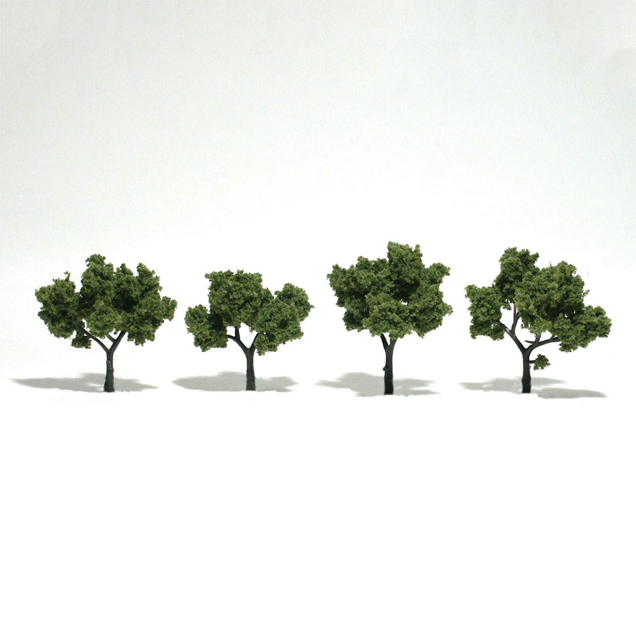 Woodland Scenics TR1503 Ready Made Realistic Trees Deciduous -  Light Green - 4/pkg