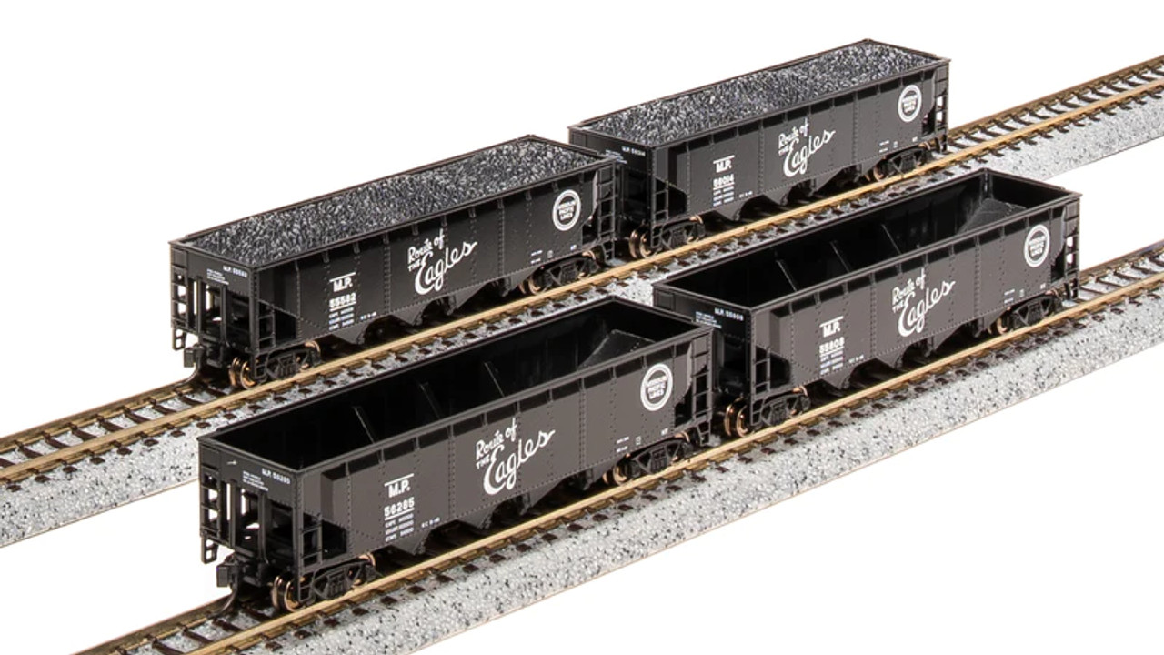 Broadway Limited 7430 N ARA 70-Ton Quad Hopper - MP Route of the Eagles 4-Pack
