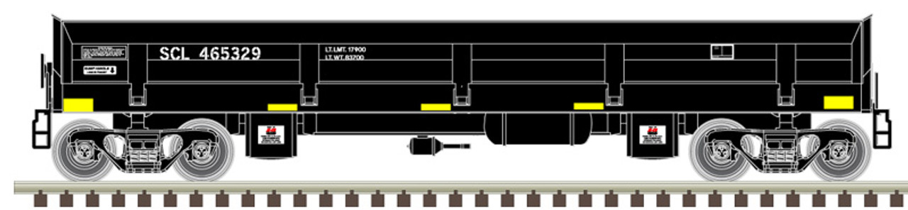 Atlas 50 006 059 N Difco Side Dump Car - Seaboard Coast Line SCL #465329