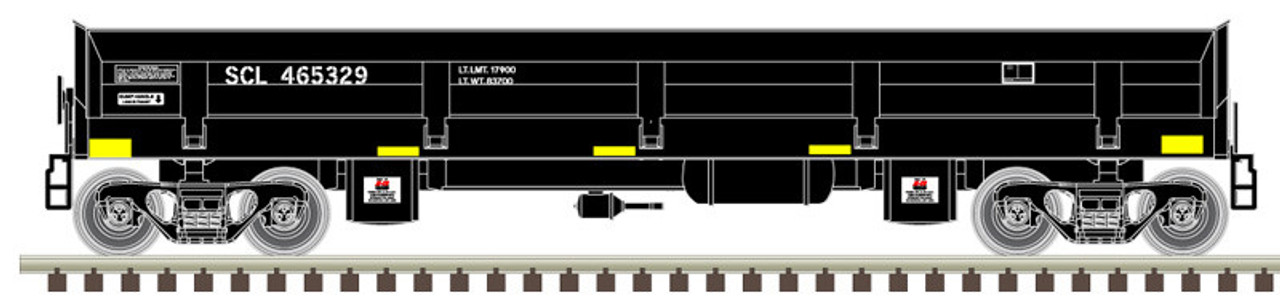 Atlas 50 006 060 N Difco Side Dump Car - Seaboard Coast Line SCL #465335