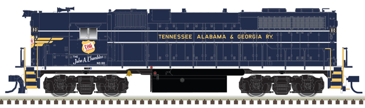 Atlas 10 004 102 HO GP38 High Hood Locomotive - Tennessee, Alabama & Georgia #80 Gold Series