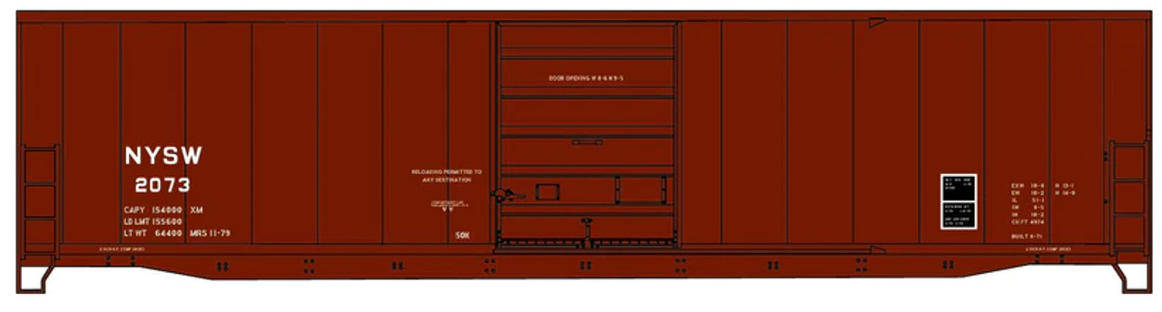 Accurail 5555 Ho 50' Superior Door Welded Steel Boxcar - New York Susquehanna & Western