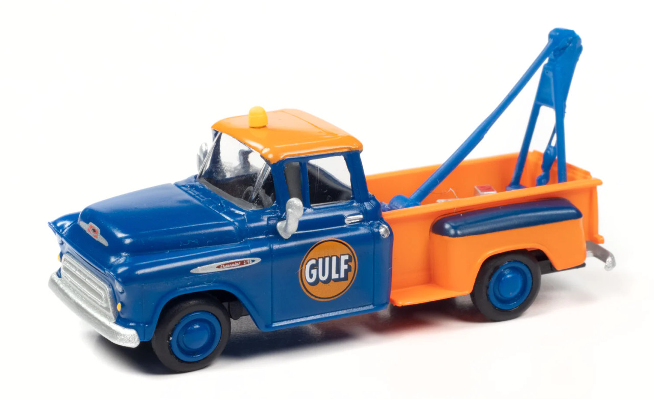 Classic Metal Works 30639 HO 1957 Chevy Pickup Stepside Tow Truck Gulf