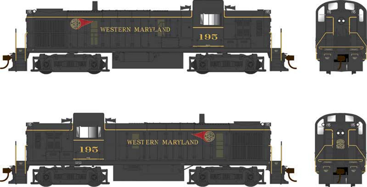 Bowser 25233 Ho Alco RS-3 Phase 3 - Western Maryland as delivered #195 DC